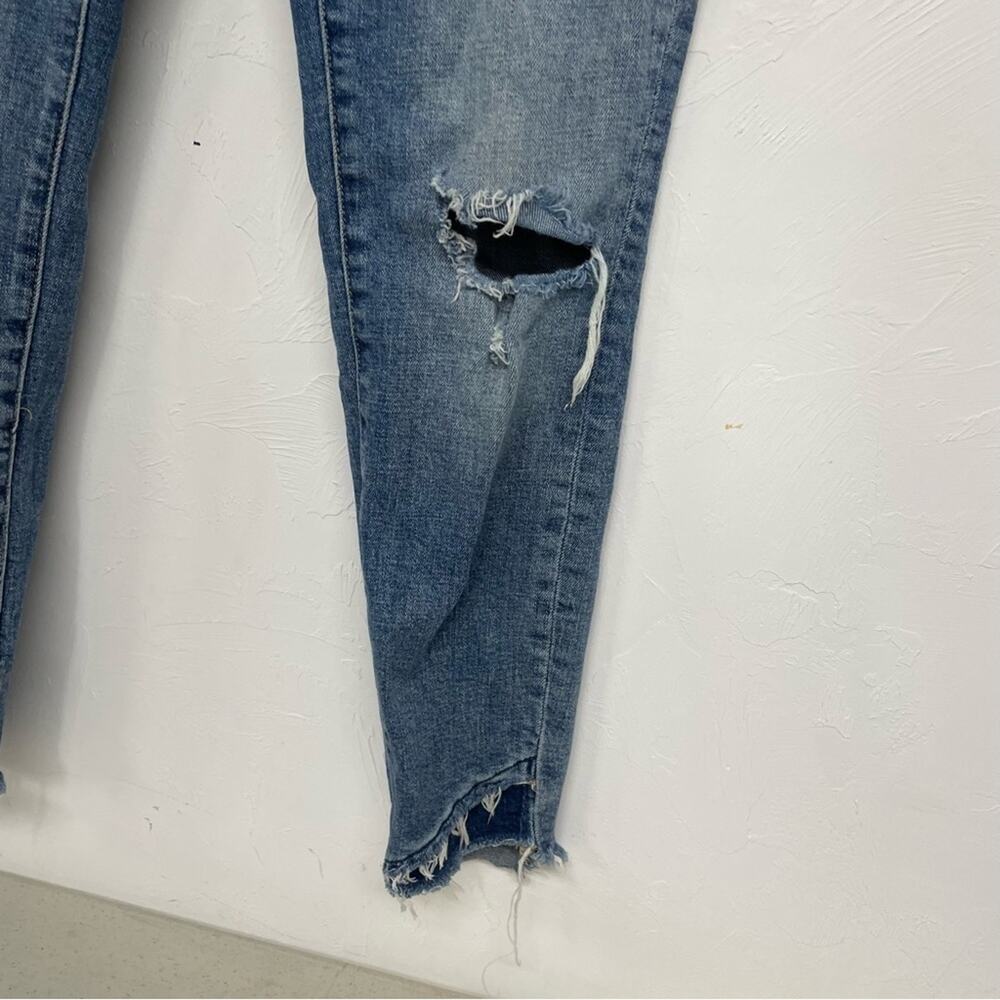 Blank NYC Light Wash Step Hem The Reade Crop Skinny Jeans Womens 28 Blue - Picture 12 of 13